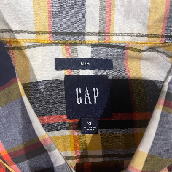 Gap multi plaid short sleeve shirt Sz XL - Picture 12 of 12